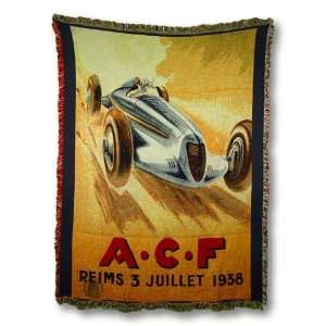  A.C.F. Reims 3 Juillet 1938 Vintage Car Racing Art Cotton 