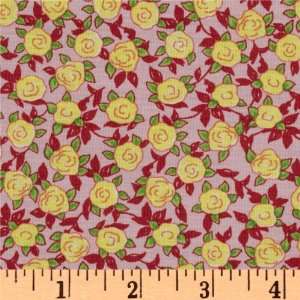  44 Wide Aunt Lindys Paper Dolls Roses Pink Fabric By 