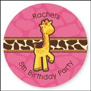  Giraffe Girl   24 Round Personalized Birthday Party 