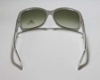 NEW LACOSTE 12628 100% SUN PROTECTION WHITE TEMPLES GREEN LENS 