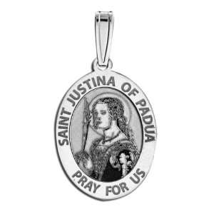  Saint Justina Of Padua Oval Medal Jewelry