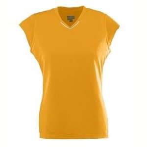  Ladies Wicking/Antimicrobial Rally Jersey   Gold   Small 