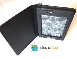 NEW BLACK  Kindle TOUCH Light Lighted Leather Case Cover LED 
