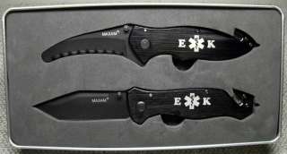Personalized Black Rescue 2 Knife Gift Set in Tin Box  