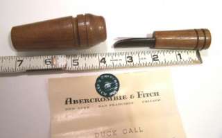 BOXED ABERCROMBIE FITCH DUCK CALL MINT IN BOX W/ PAPERS UNUSED  