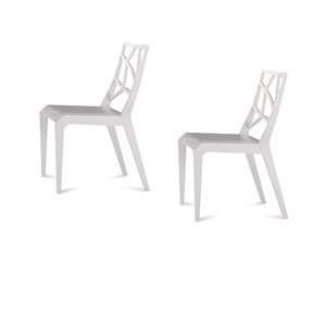  Domitalia RA LBB RBIW 02 Dining Chair, White (2 pack 