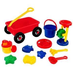  Kidkraft Childrens 11Pc Plastic Wagon Sand Toy Set Toys & Games