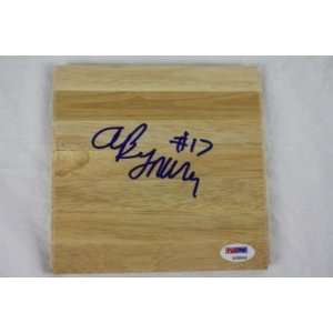 Lakers Andrew Bynum Signed Authentic Floorboard Psa/dna  