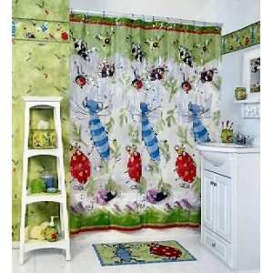  Insect Bug Ladybug Dragonfly Beetle Ant Shower Curtain and 