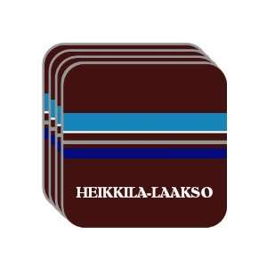 Personal Name Gift   HEIKKILA LAAKSO Set of 4 Mini Mousepad Coasters 