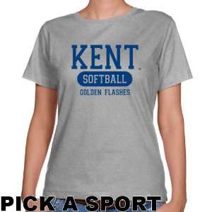 Kent State Golden Flashes Ladies Ash Custom Sport Classic Fit T shirt 
