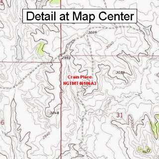 USGS Topographic Quadrangle Map   Crain Place, Montana 