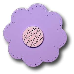  One World   Purple Lolli Flower Drawer Pull Baby