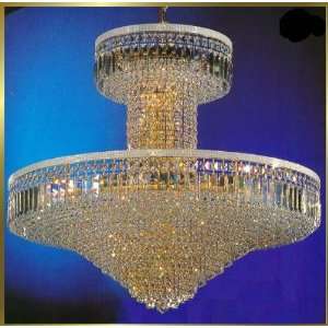   Crystal Chandelier, MV 1006, 18 lights, 24Kt Gold, 36 wide X 36 high