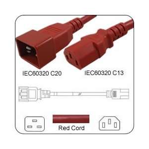  PowerFig PFC2014C13120R AC Power Cord IEC 60320 C20 Plug to C13 
