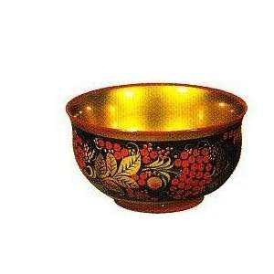   painted Khohloma Wooden Decorative Cup/Bowl * 90 x 160 mm * # x.161