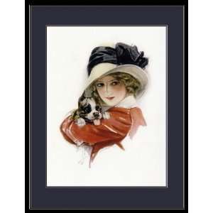  Picture Print Boston Terrier Puppy Dog and Beautiful Lady 