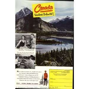  1952 Canada Vacation unlimited Vintage Ad