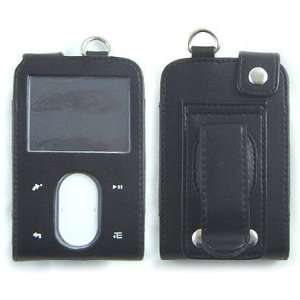  BLACK LEATHER STANDING CASE FOR CREATIVE ZEN VISION M 30GB 