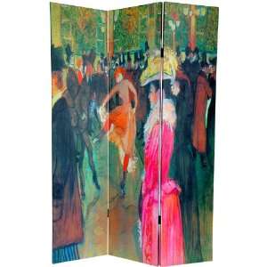  6 ft. Tall Double Sided Works of Toulouse Lautrec Canvas 