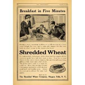  1916 Ad Shredded Wheat Co. Breakfast Cereal Family 