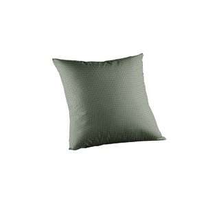 Green And White Small Windowpane, Fabric Throw Pillow 16 X 