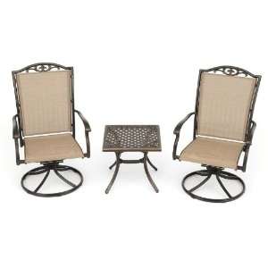   Comfort Sling Chat Group with Swivel Rockers Patio, Lawn & Garden