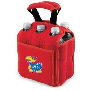  Insulated Neoprene Six Pack Beverage Carrier (Red)