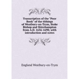 Transcription of the Poor Book of the tithings of Westbury on Trym 