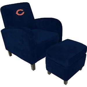  Chicago Bears Den Chair with Ottoman