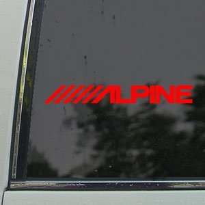  ALPINE Red Decal Truck Bumper Window Vinyl Red Sticker 