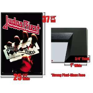   Framed Judas Priest Poster British Steel Rock Fr1582