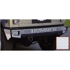 RealWheels Diamond Plate SS Slotted Rear Upper Bumper Overlay Cover 