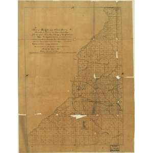  Civil War Map Part of DeKalb and Fulton County, Ga 