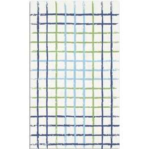  The Rug Market Kids Rough Plaid Blue 16468 White and Blue and Green 