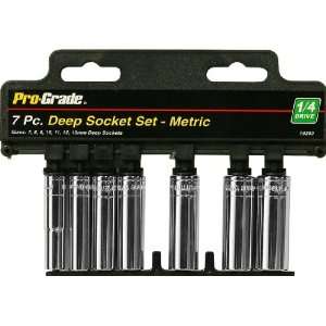  Pro Grade 19203 7 Piece 1/4 Inch Driver Metric Deep Socket 