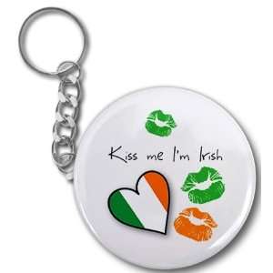  KISS ME IM IRISH St Patricks Day 2.25 Button Style Key 