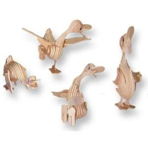 3 D Wooden Puzzle   Four Cartoon Ducks  Affordable Gift 
