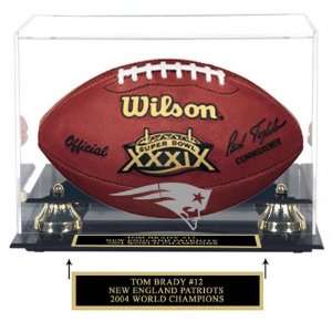 Tom Brady Autographed Super Bowl XXXIX Pro Football with Display Case 