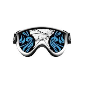  SkullSkins Derailed Blue Motorcycle Goggle Skin 