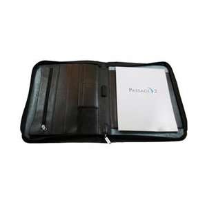   Passage 2 Leather Zippered Around Pad With Handle Black Electronics