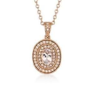   , .20ct t.w. Diamond Pendant Necklace In Rose Vermeil. 18 Jewelry