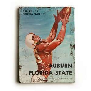 Auburn University vs Florida State Wood Sign (9 x 12)(Solid)  