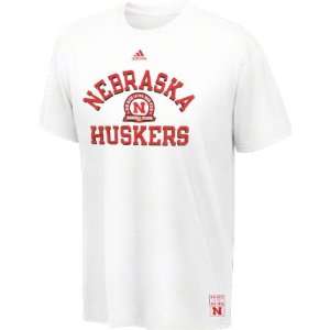  Nebraska Cornhuskers adidas White Big Red Big Arch T Shirt 