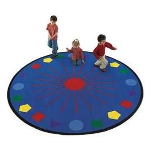  Children Educational Rugs Shapes Galore 6 Ft Round