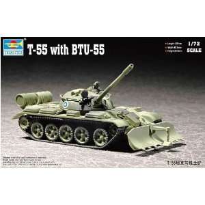  T 55 Tank w/BTU55 Dozer Plow 1 72 Trumpeter Toys & Games