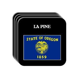 US State Flag   LA PINE, Oregon (OR) Set of 4 Mini Mousepad Coasters