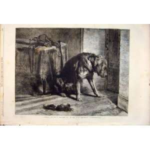  Suspense Dog Dogs Hound Landseer Kensington Museum 1861 