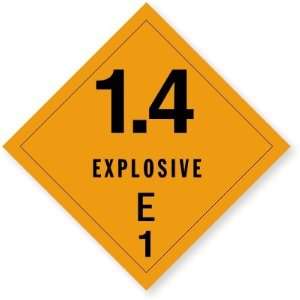    Explosive 1.4E Coated Paper Label, 4 x 4