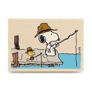   Mounted Rubber Stamp Fishing Time; 2 Items/Order